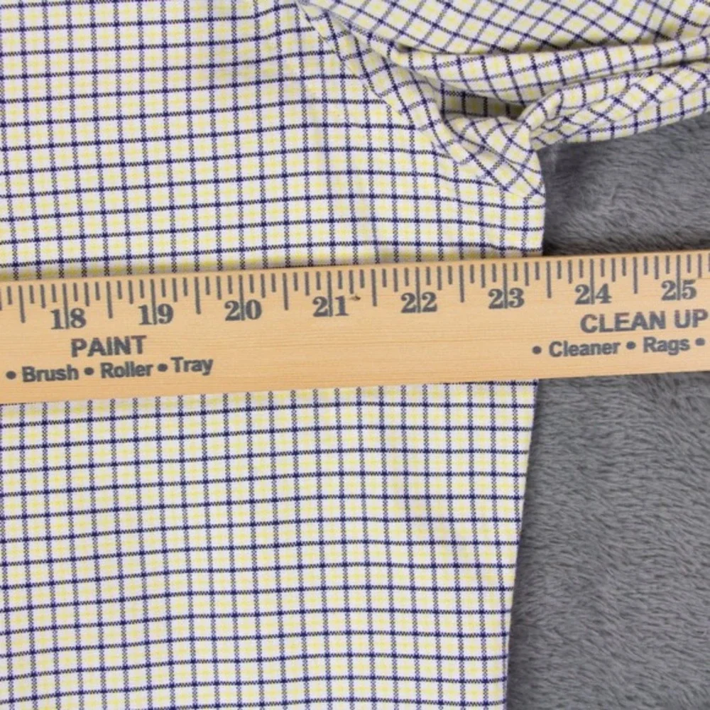 Polo Ralph Lauren Mens L Yellow Custom Fit Shirt‎ Plaid Polo Flesh Pony
